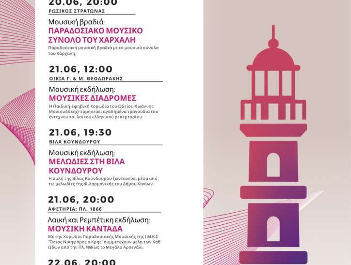 Ο Δήμος Χανίων συμμετέχει στην Ευρωπαϊκή Γιορτή της Μουσικής
